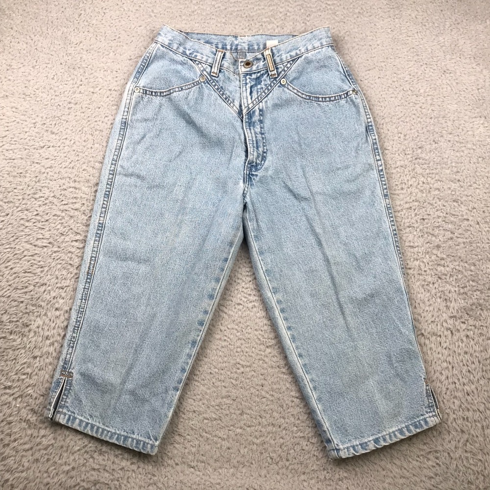 Vintage Rockies Capri Jeans Womensβ 7 (26x17) Light Wash Bareback Crop Western
